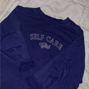 Oversized self care club aerie sweatshirt